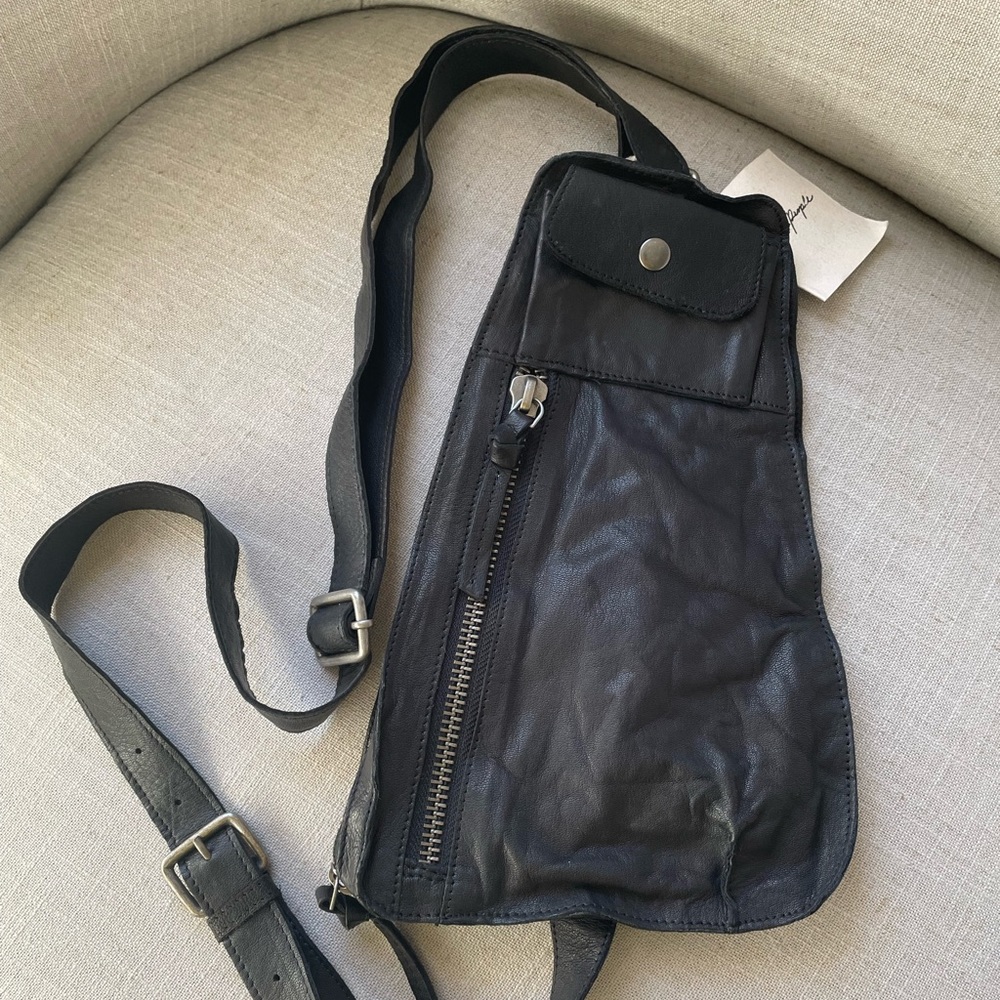 NWT Free People Jagger Leather Sling Bag